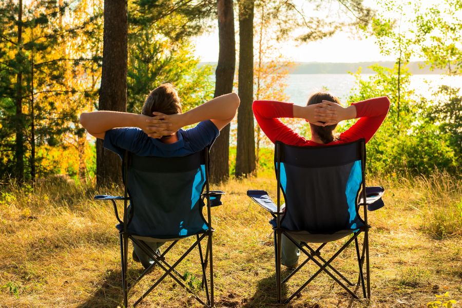 couchée de soleil dans un camping à Avrillé