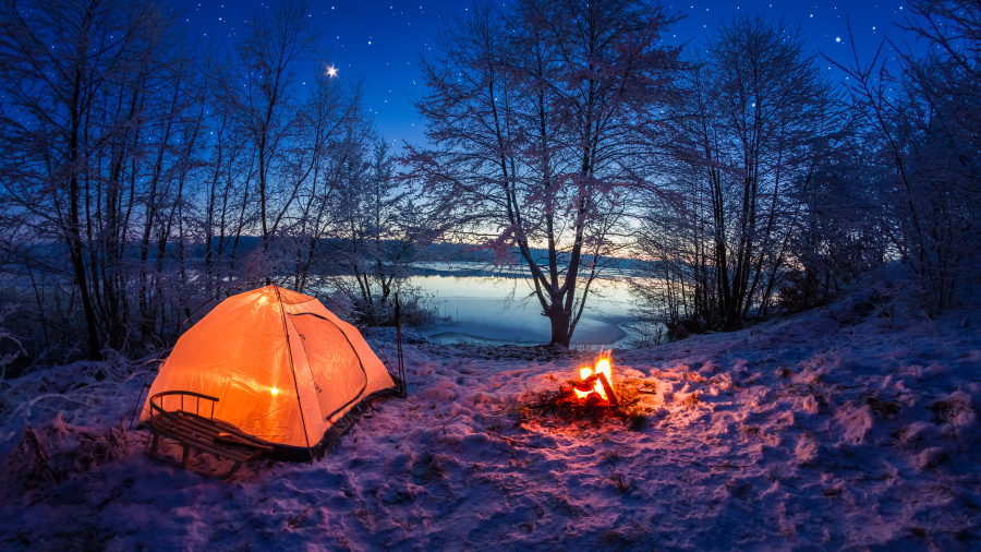 tente camping bord de lac de Sainte-Croix 